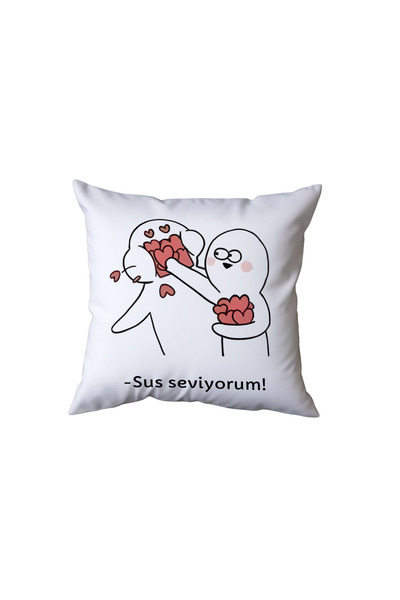Beramussa I Love You Written Lovers Pillow, Funny Gift