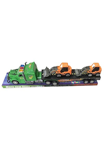 ToyMarkt Φορτηγό με τριβική κίνηση με 2 οχήματα κατασκευών 43x11x8εκ. 902289