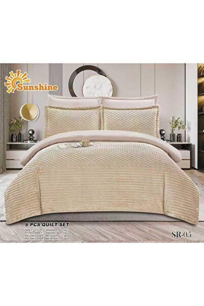 BIET ALMAFROSHAT 6-Piece Quilt Set with a Luxurious Duvet Cover