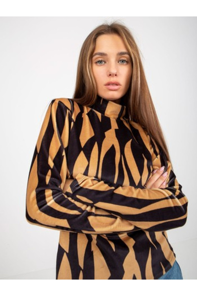 rue parıs Bluza Dama, RUE PARIS, Poliester, Maneca lunga, Camel, model RP-BZ-...