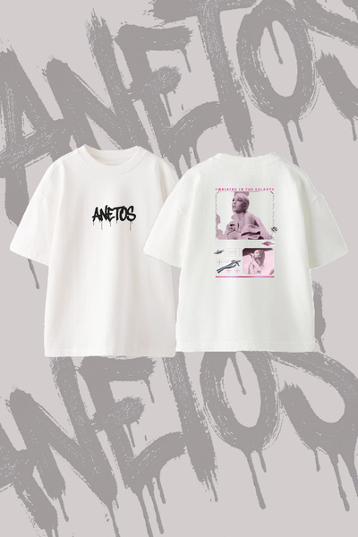 Anetos Ariana Grande_88 Design Back Printed Cotton White Oversize T-Shirt
