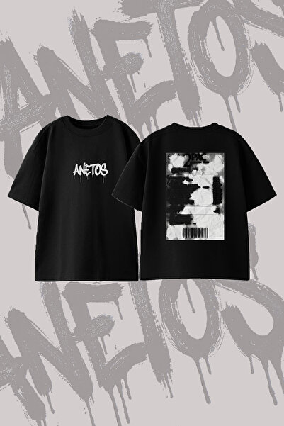 Anetos تي شيرت 2Pac Greatest Hits Design مطبوع من الخلف مصنوع من القطن باللون...