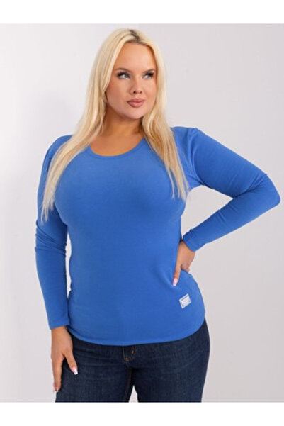Relevance Bluza Dama Maneca lunga, Decolteu rotund, RELEVANCE, Albastru Casua...
