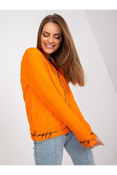 Relevance Women's Sweatshirt, RELEVANCE, Cotton, Long Sleeve, Orange, model R...