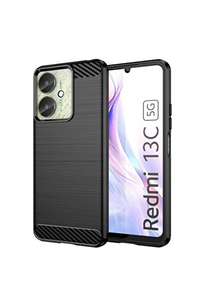 Techwave Θήκη ανθρακονήματος για Xiaomi Redmi 13C / Poco C65 μαύρη