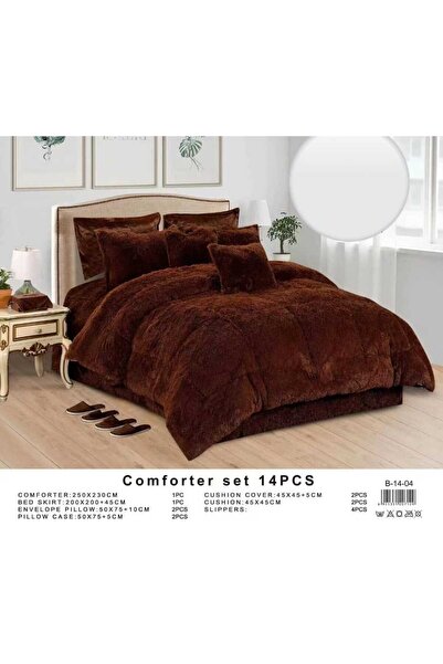 BIET ALMAFROSHAT Comforter Set with Bed Sheet 14Pcs Sets Long Plush Fabric Soft