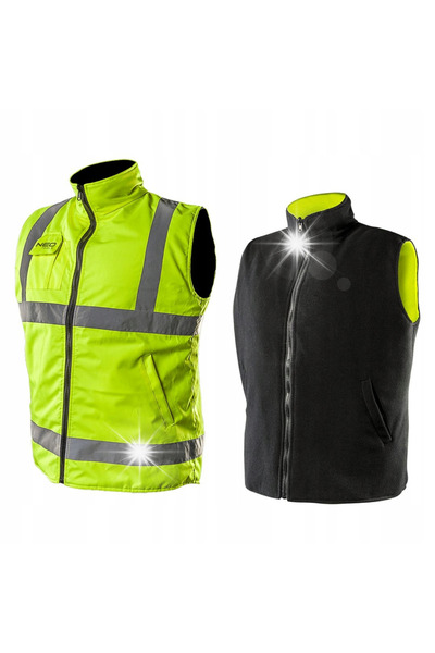 NEO Tools Vestă reflectorizantă de lucru fără mâneci, reversibilă, ROZ L NEO ...