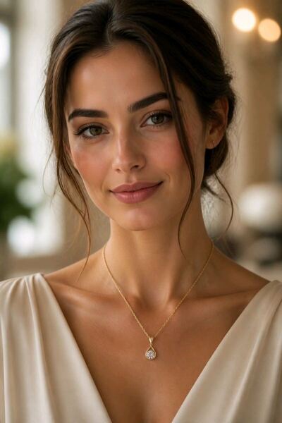 Monalisa Home Luxurious Figured Statement Necklace with Zircon Stones