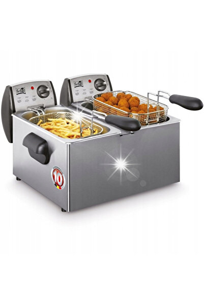 Fritel Friteuză tradițională cu ulei FR 1850 6L 4400W Argintie pentru prăjit