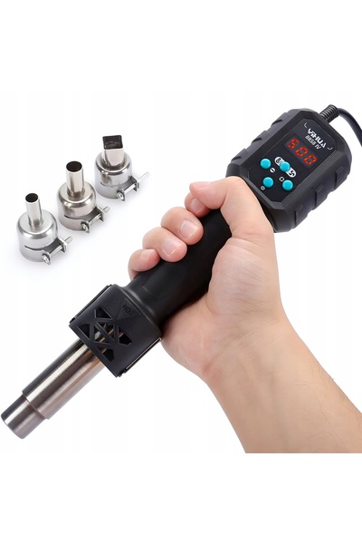 Reball Sudor electric pentru plastic, torță cu aer cald, YIHUA 8858-IV + 3 duze