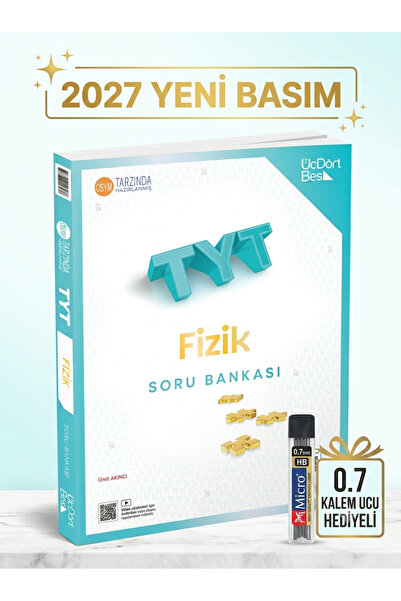 Üç Dört Beş Yayıncılık TYT FİZİK SORU BANKASI YENİ BASIM