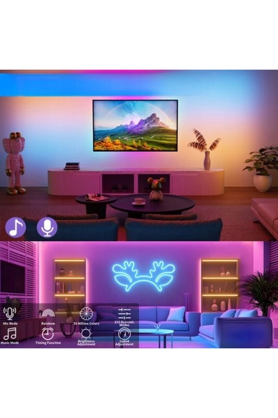 Azaris TAŚMA NEON LED 320x 10M RGB BLUETOOTH APLIKACJA PILOT WODODPORNA BLUET...