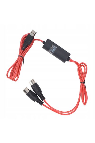 NO BRAND CABLU USB LA MIDI 5 METRI ADAPTOR INTERFAȚĂ USB 5 PINI 1.5M