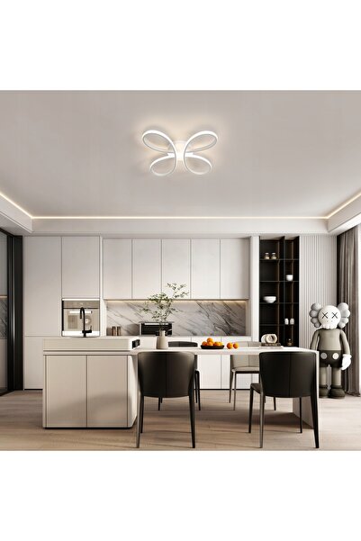 Goeco LAMPĂ DE PLAFON LED ZYRANDOL PENTRU SUFRAGERIE INEL ALB DIMABIL+Pilot 40W