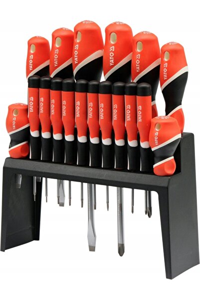 yato Set de șurubelnițe cu magnet, 18 piese