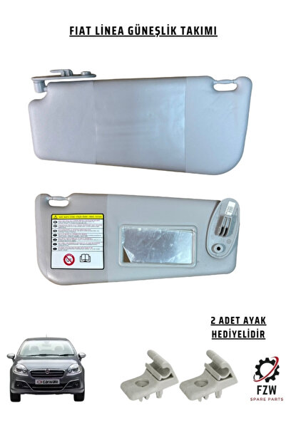 FZW FIAT LINEA GÜNEŞLİK (GÜNEŞ SİPERLİĞİ) TAKIMI CEPLİ AYNALI