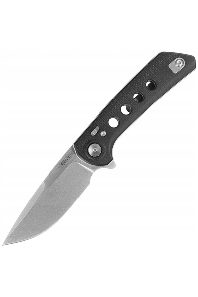reatec Cuțit pliabil Reate PL-XF-1 Black Micarta/G10 Inlay, Stonewashed Nitro-V
