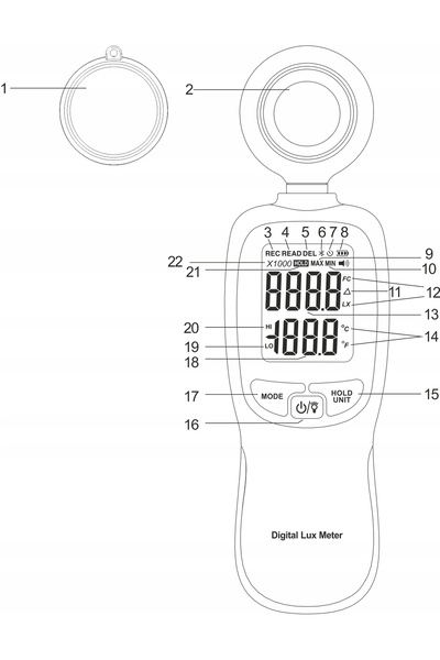 Wintact LUKSOMIERZ EXPEZOMETRU METER BLUETOOTH