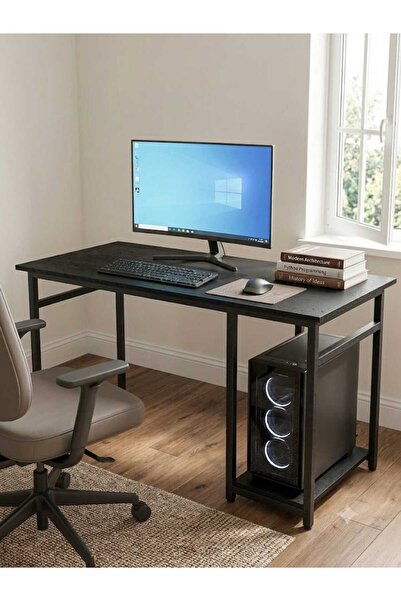 ROBOKİT Çalışma Masası Siyah 140x60 Çalışma Masası, Bilgisayar Masası, Ofis M...