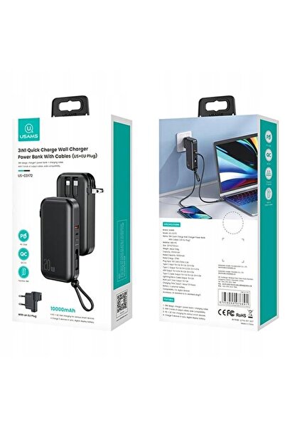 Usams POWERBANK PB63 3IN1 10000MAH 20W