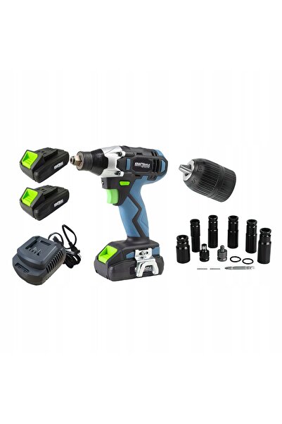 Kraft&dele Cheie de impact 750Nm 2x Acumulatori Încărcător Capete de impact 3...