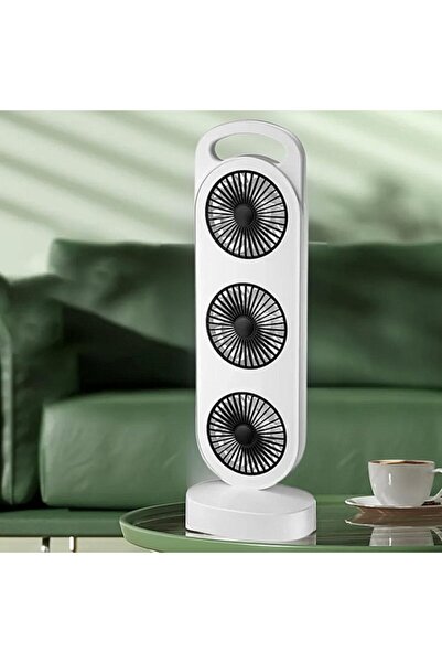 Produs Redus Ventilator Puternic de Birou Reincarcabil cu Design Triplu si Acumulator Reincarcabil