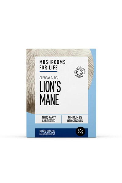 MushroomsForLife Lion's Mane Mushroom 1000mg Pure Grade Extract Powder Organi...