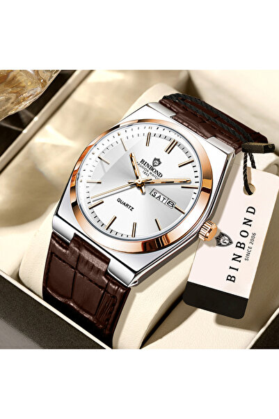 Choice4 10 BINBOND Luxury leather strap quartz wristwatches precise luminous ...