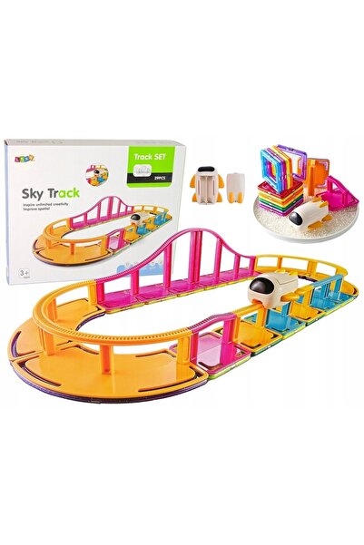 LeanToys Blocuri magnetice de construcție Calea Cerului, 29 de piese