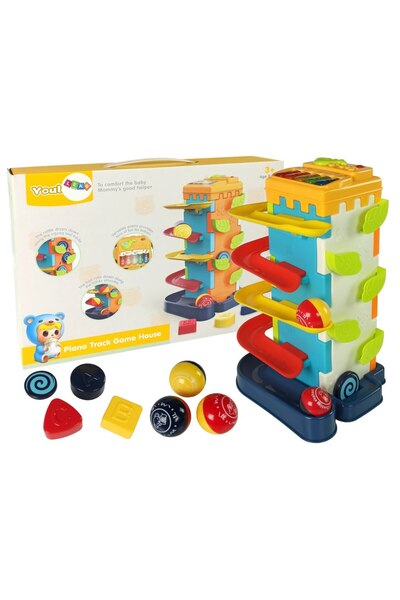 LeanToys Pista de mingi, Bloc Educativ