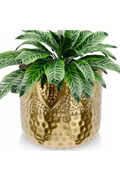 Orionis Capac metalic auriu decorativ pentru ghiveci VILDE 19 x 18 cm