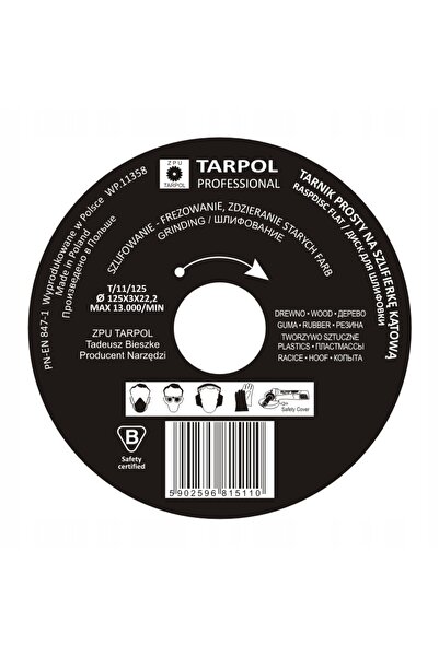 Tarpol Disc abraziv simplu 125x3x22,2mm T-11