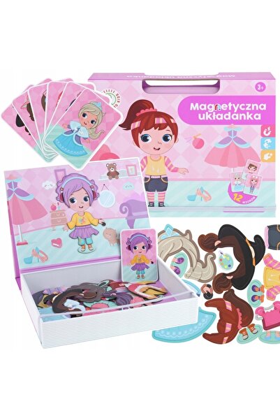 Nobo Kids Ubieranka Puzzle Magnetic Îmbrăcărirea Păpușilor Magneți Puzzle Blo...