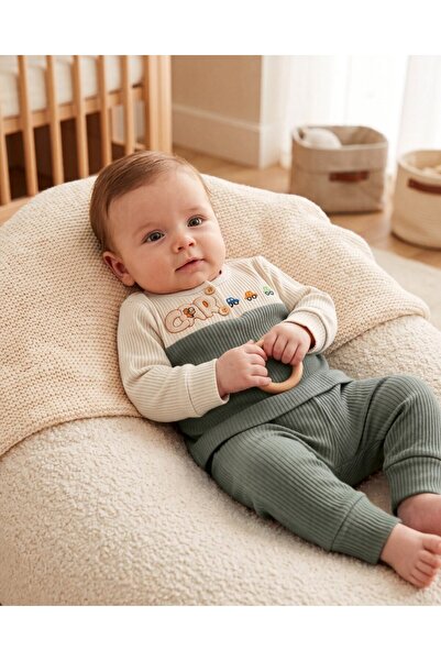 Ege Bebek 100% Cotton 0-3-6-9-12 Months Baby Boy Car Printed Thin Seasonal 2-...