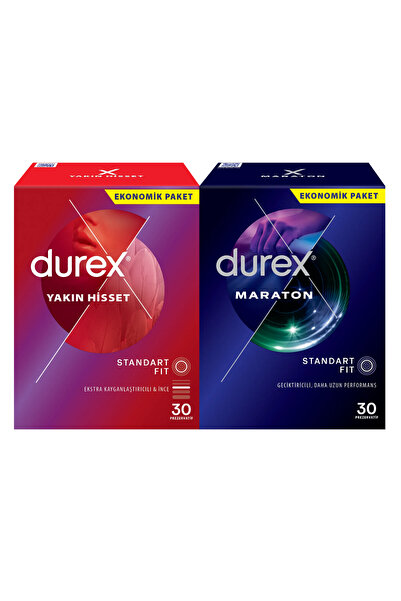Durex Yakın Hisset ve Maraton Geciktiricili Prezervatif