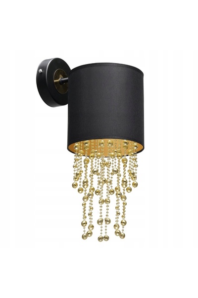 Milagros jewelry Aplică de perete ALMERIA NEGRU/AURIU 1xE27 Milagro 60W