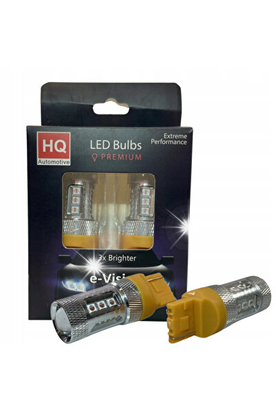HQ Automotive Becuri LED W21W WY21W cu abajur roșu, tip  "Pierce ", stil amer...