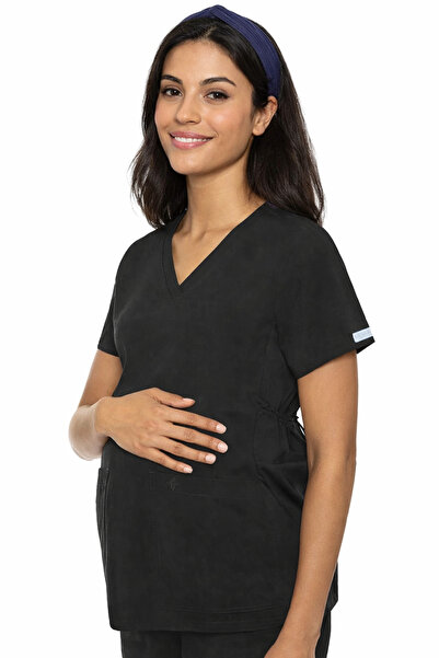 Med Couture قميص MC8459 للحوامل - مستورد، مرن، بتفاصيل خصر قابلة للتعديل، زي ...