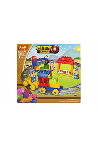 Kathay-Haster Set de construcție Jumei 3+ City KOLEJKA, 54 piese, 28x26cm