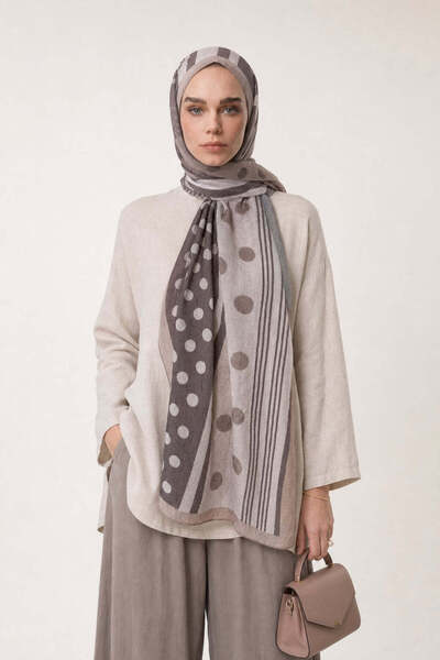 Mooncorn Polka Pattern Neo Crash Shawl
