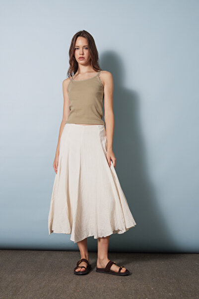 Nisan Volanli Long Skirt Ecru