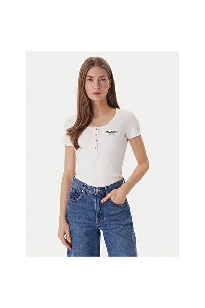 Guess Tricou de damă W6GP01K2658 Crem