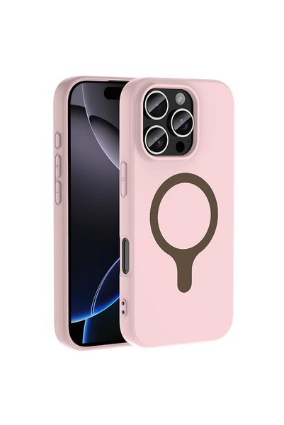 Microsonic Apple iPhone 16 Pro Max Compatible Case Pastello Magsafe Light Pink