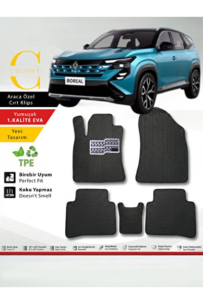 COLONY Renault Boreal (2026+) Hücreli Premium Eva Paspas Seti Tam Set Paspas ...
