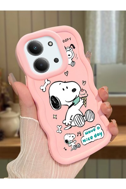 Hontinga Redmi 15C 4g Compatible Case with Camera Protector Pink Silicone Cou...