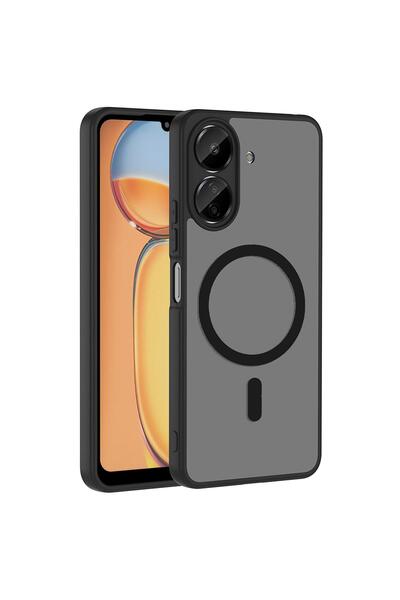 Microsonic Xiaomi Redmi 13C Compatible Case Magsmoke Neo Black