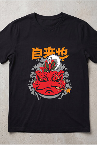 Silkensoul Naruto Jiraiya Anime Printed Standard Cut Unisex Tshirt