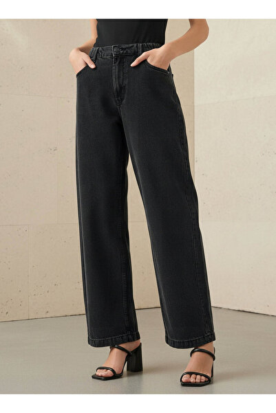 DNM Flexi Waist Wide Leg Jeans Cotton