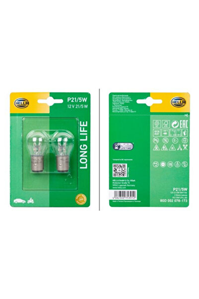 Hella Bec Longer Lifetime P21/5W 12V BAY15d