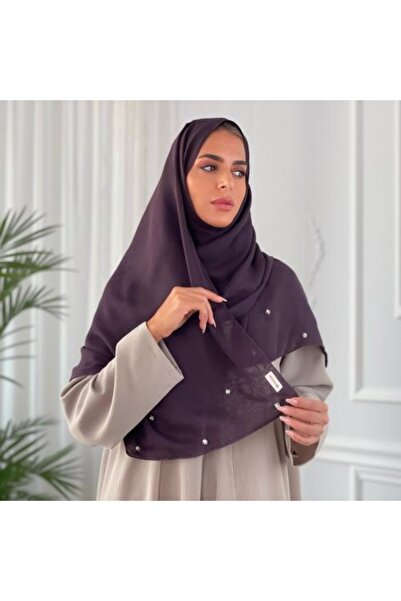Scarf Lulu Rose Voile Dark Purple